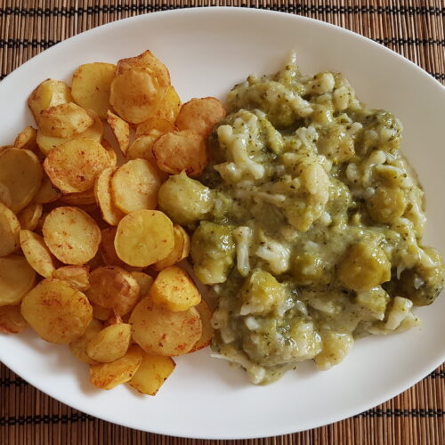 Kartoffelchips mit Kohl