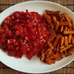 Beetroot and sweet potatoes